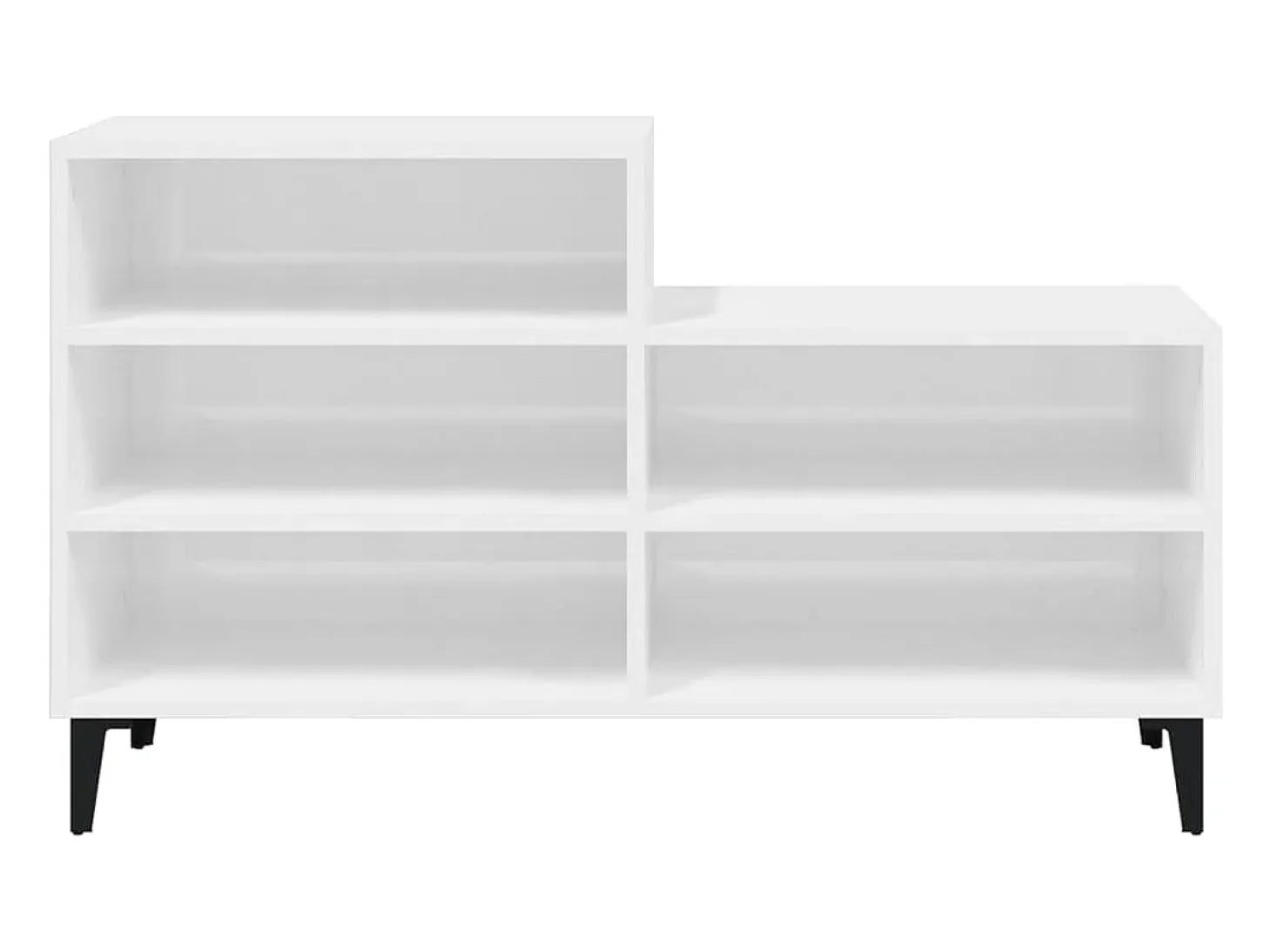 Zapatero Blanco brillo 102x36x60 cm Madera de ingeniería