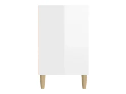 Zapatero Blanco brillo 102x36x60 cm Madera de ingeniería