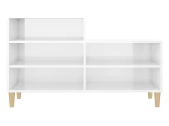 Zapatero Blanco brillo 102x36x60 cm Madera de ingeniería