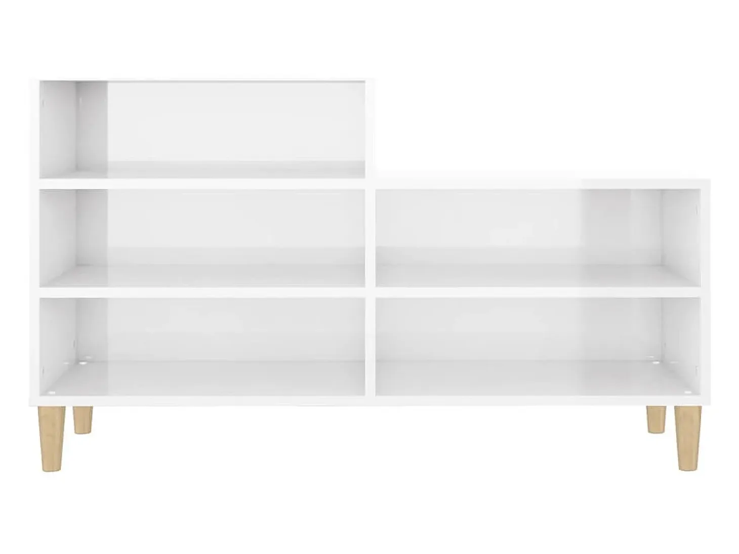 Zapatero Blanco brillo 102x36x60 cm Madera de ingeniería