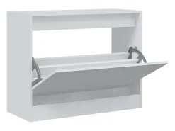 Zapatero blanco 80x34x63 cm madera contrachapada