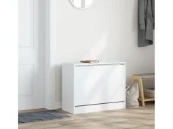 Zapatero blanco 80x34x63 cm madera contrachapada