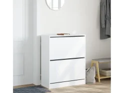 Zapatero blanco 80x34x96,5 cm madera contrachapada