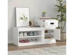 Zapatero blanco 100x42x60 cm madera contrachapada