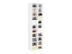 Zapatero blanco 54x34x183 cm Madera contrachapada
