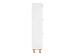 Zapatero blanco 52x25x115 cm Madera de ingeniería/ratán