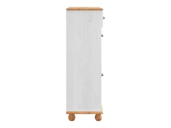 Zapatero Blanco 85x35x108 cm Madera Maciza de Pino