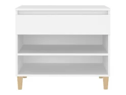 Zapatero blanco 70x36x60 cm Madera contrachapada
