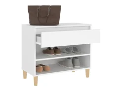 Zapatero blanco 70x36x60 cm Madera contrachapada