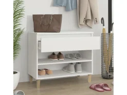 Zapatero blanco 70x36x60 cm Madera contrachapada