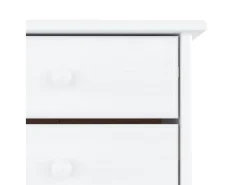 Zapatero blanco 77x35x96 cm madera maciza de pino