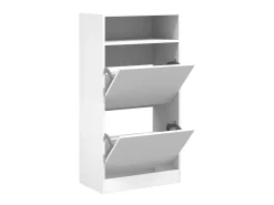 Zapatero blanco 60x34x116 cm madera contrachapada