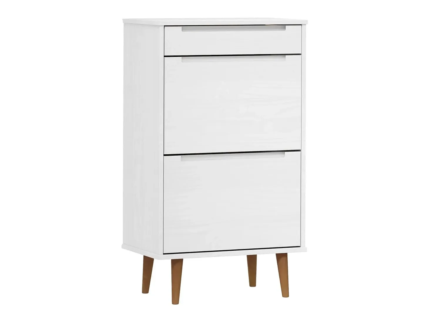 Zapatero Blanco 59,5x35x103 cm Madera de Pino