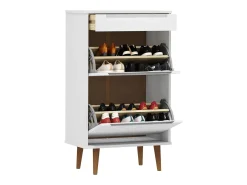 Zapatero Blanco 59,5x35x103 cm Madera de Pino