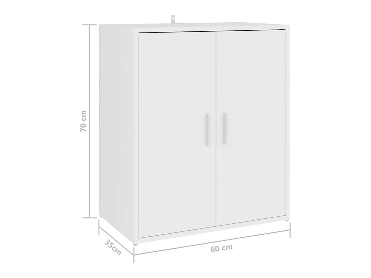 Zapatero blanco 60x35x70 cm Madera contrachapada