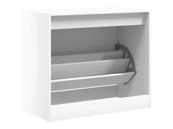 Zapatero blanco 80x42x69 cm madera contrachapada