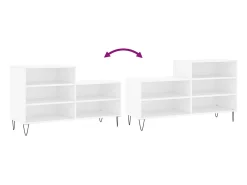 Zapatero blanco 102x36x60 cm Madera contrachapada
