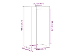 Zapatero blanco 52x37,5x100 cm madera contrachapada