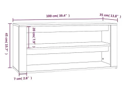 Zapatero blanco 100x35x45 cm Madera de ingeniería