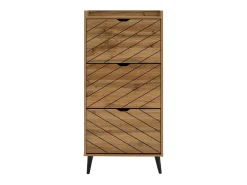 Zapatero Color Sonoma, Capacidad para 9 Pares, 60x23.8x131.6 cm