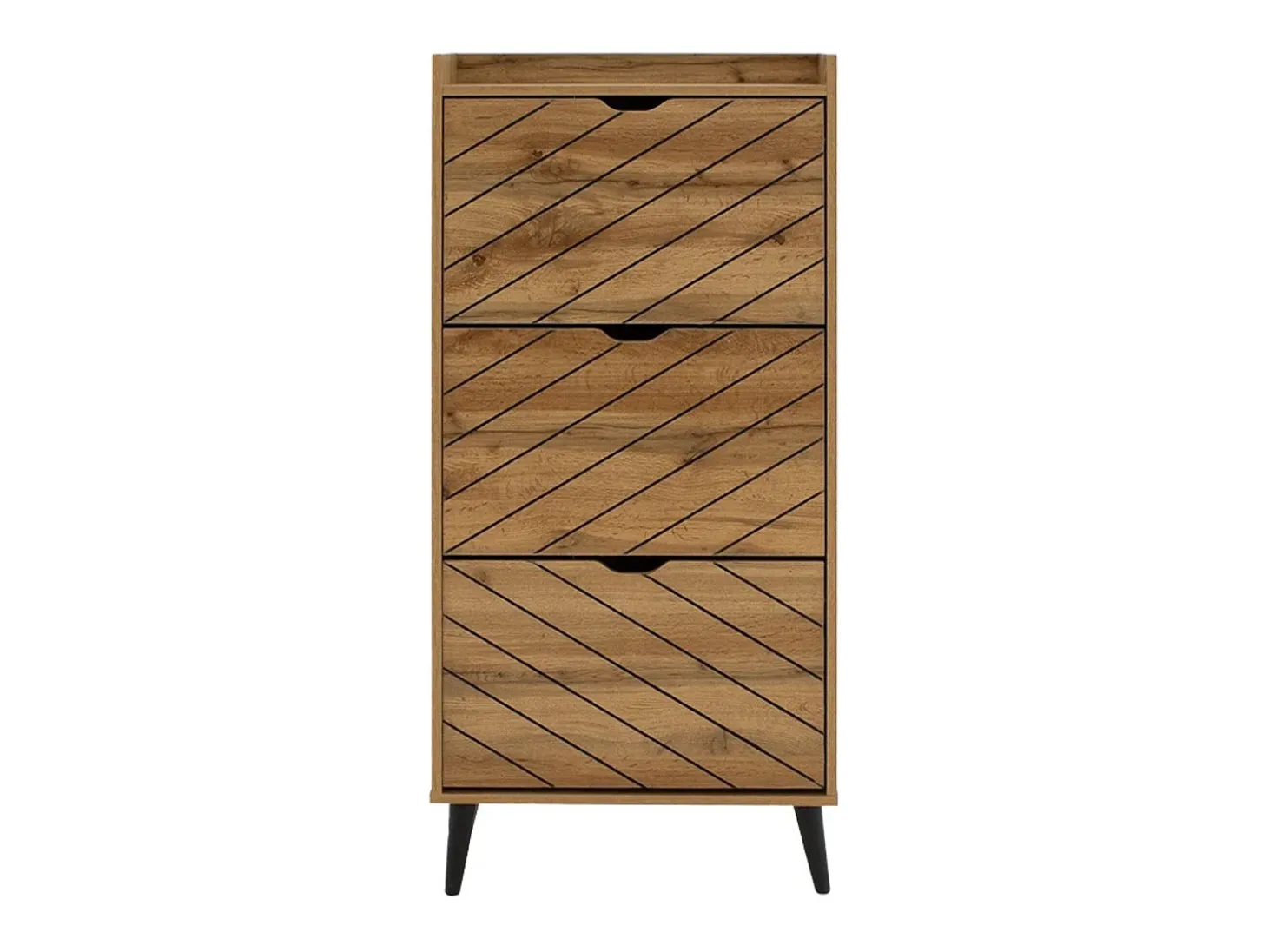Zapatero Color Sonoma, Capacidad para 9 Pares, 60x23.8x131.6 cm