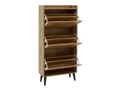 Zapatero Color Sonoma, Capacidad para 9 Pares, 60x23.8x131.6 cm