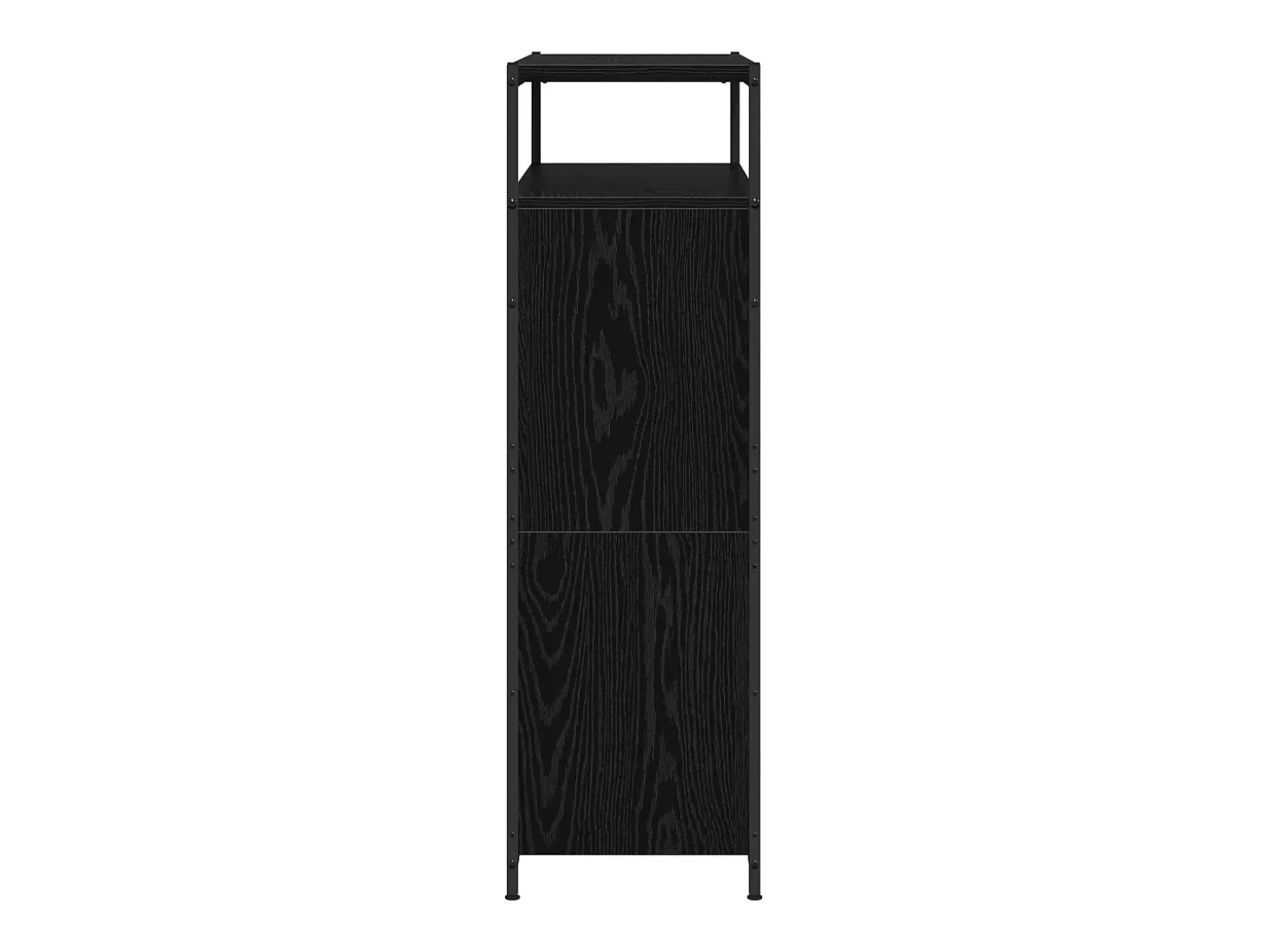 Zapatero con 4 cajones basculantes roble negro 100x34x112 cm