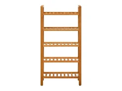 Zapatero con 5 estantes madera maciza de roble 50x27x100 cm ES787979