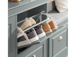 Zapatero con 4 Puertas Organizador para Zapatos 105 x 24 x 83 cm Gris FSR79-HG SoBuy ES