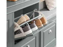 Zapatero con 4 Puertas Organizador para Zapatos 105 x 24 x 83 cm Gris FSR79-HG SoBuy ES