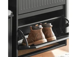 Zapatero Con 2 Solapas Negro FSR165-K-SCH SoBuy