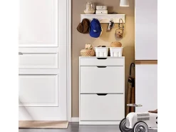 Zapatero con 2 Solapas y 1 Cajon Organizador FSR180-W SoBuy ES