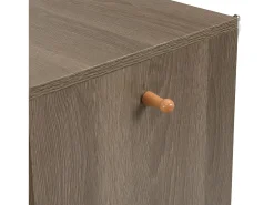 Zapatero con banco para zapatos, 3 puertas y 1 cajón, madera y gris - para recibidores
