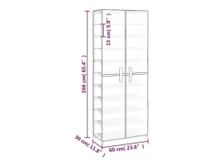 Zapatero Crema 60x30x166 cm Tela