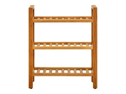 Zapatero de 3 niveles 50x27x60 cm Roble macizo