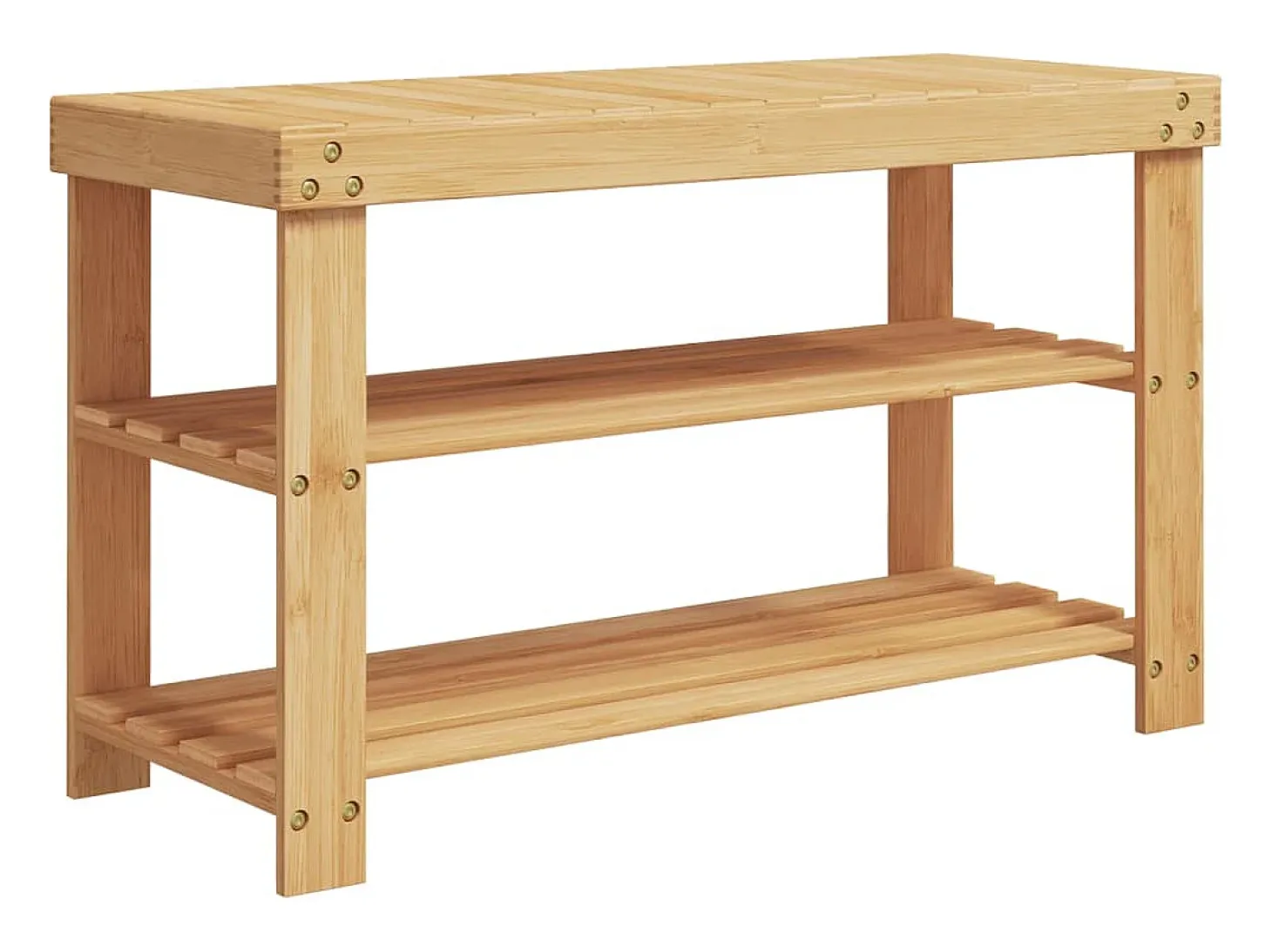 Zapatero de 3 niveles 70x27,5x45 cm bambú