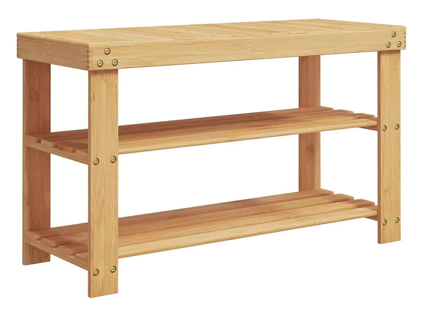 Zapatero de 3 niveles 70x27,5x45 cm bambú