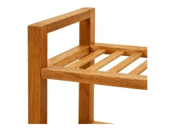 Zapatero de 4 niveles 50x27x80 cm Roble macizo