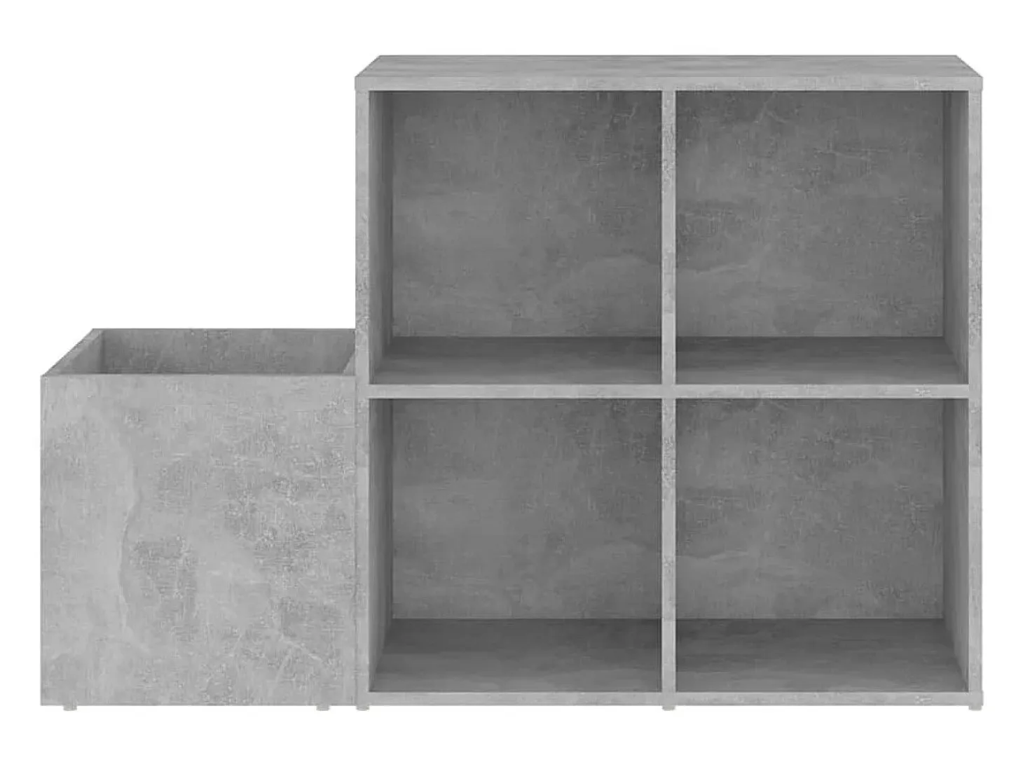 Zapatero de entrada de madera de ingeniería de color gris hormigón