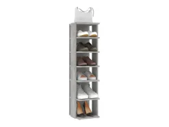 Zapatero de hormigón gris 27,5 x 27 x 102 cm Madera de ingeniería