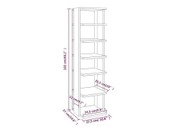 Zapatero de hormigón gris 27,5 x 27 x 102 cm Madera de ingeniería