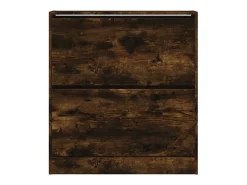 Zapatero de madera de ingeniería roble ahumado 80x21x87,5 cm ES298085