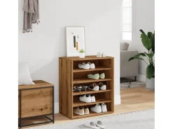 Zapatero de madera de ingeniería de roble hecho a mano