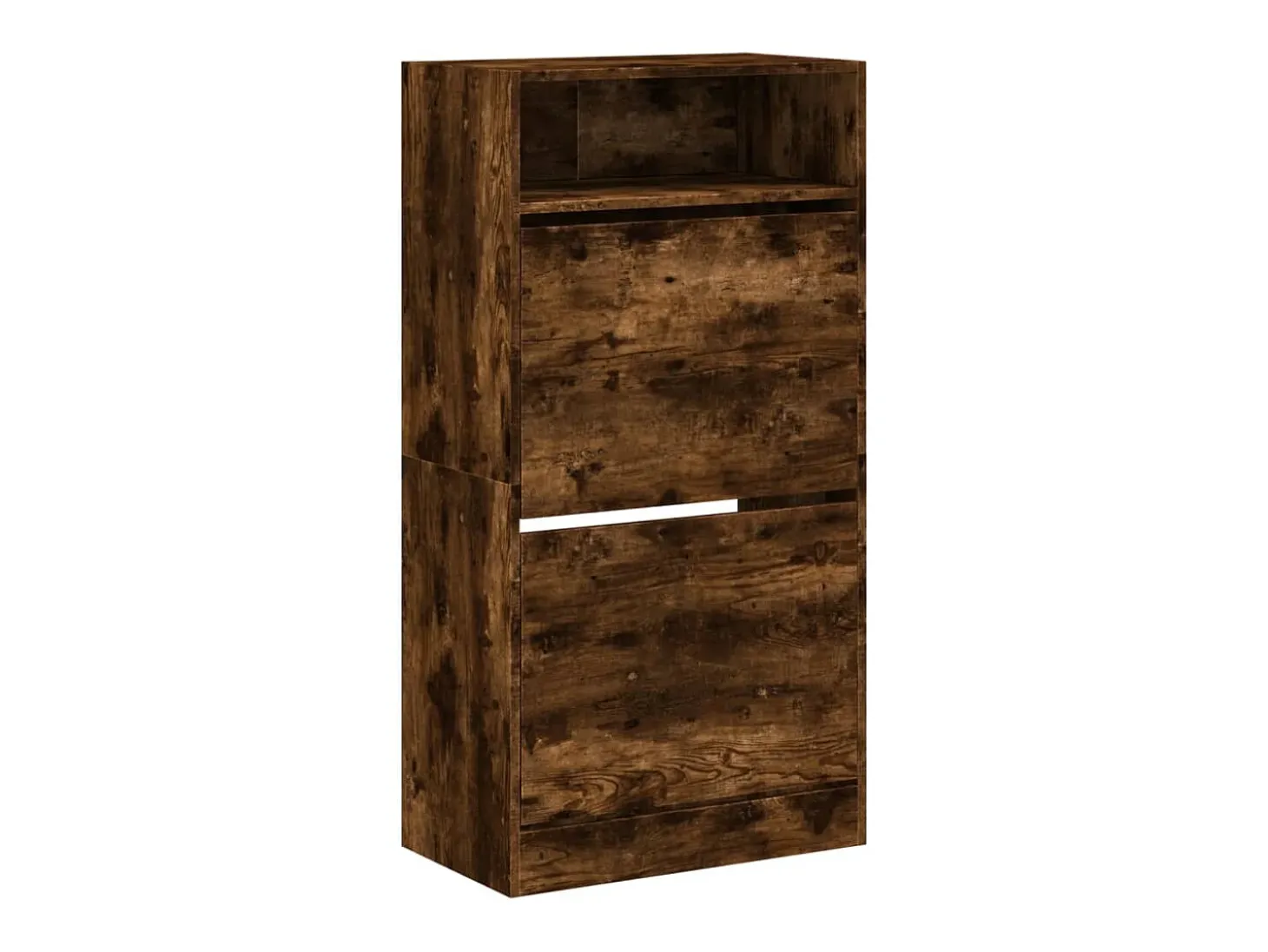 Zapatero de madera de ingeniería roble ahumado 60x34x116 cm ES216811