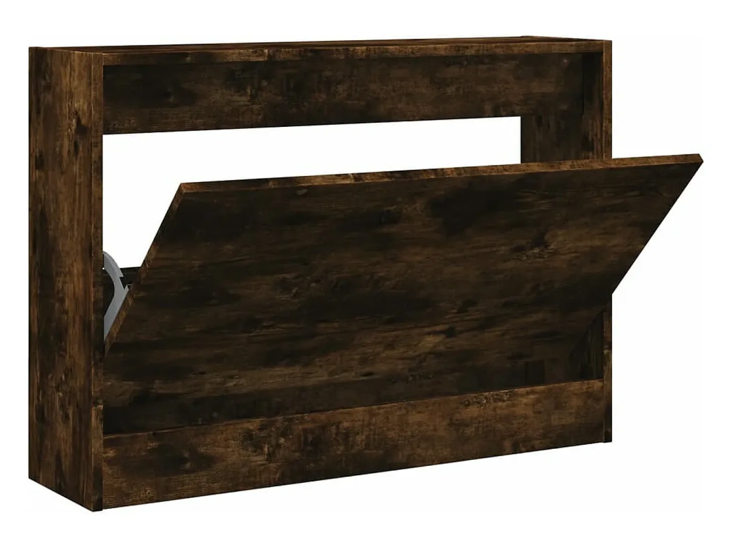 Zapatero de madera de ingeniería roble ahumado 80x21x57 cm ES657133