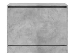 Zapatero de madera de ingeniería gris hormigón 80x34x63 cm ES894665