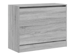 Zapatero de madera de ingeniería gris Sonoma 80x34x63 cm ES300730