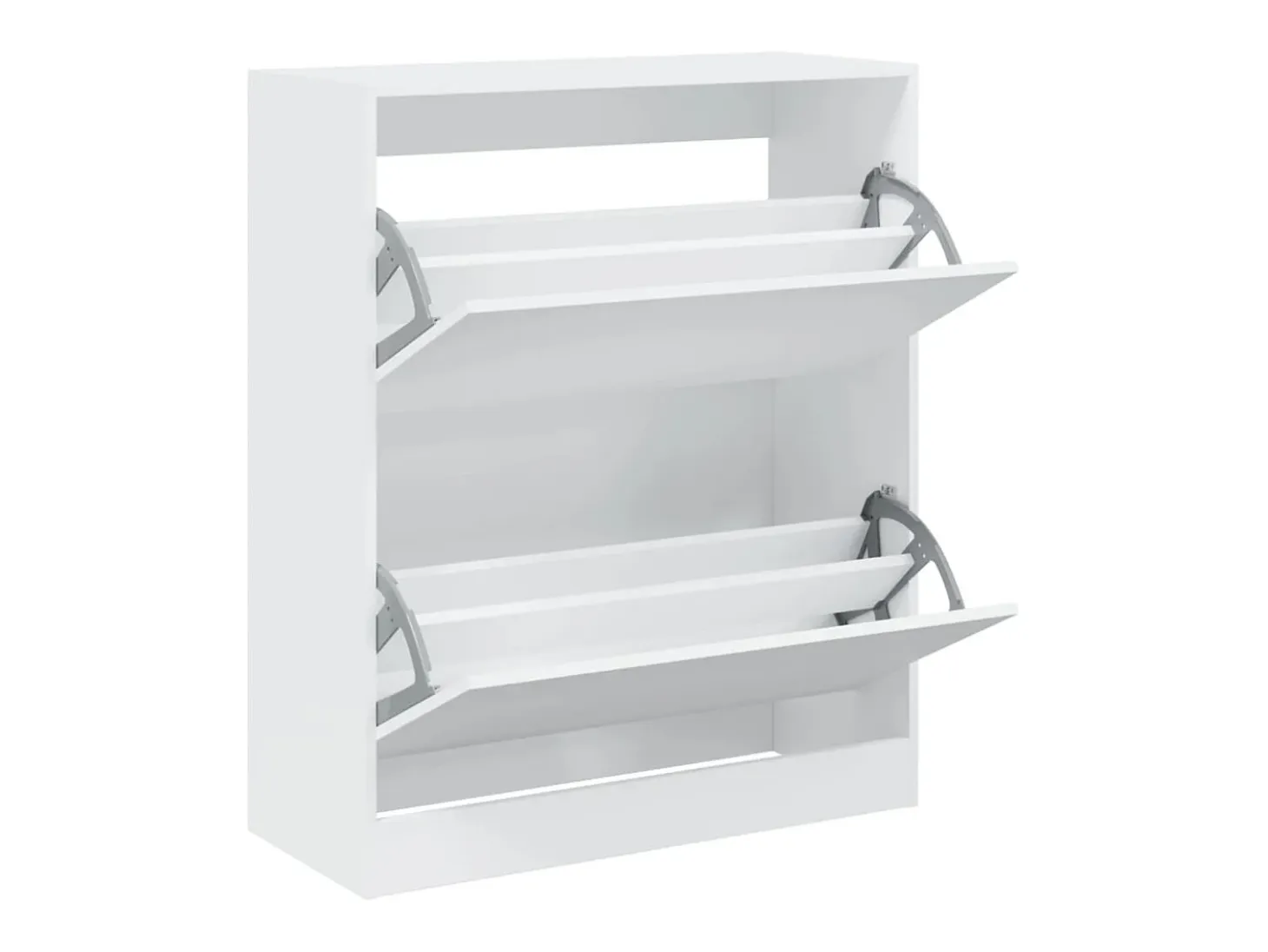 Zapatero de madera de ingeniería blanco 80x34x96,5 cm ES624850