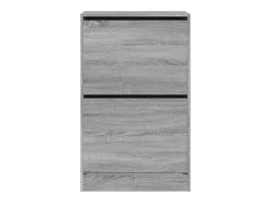 Zapatero de madera de ingeniería gris Sonoma 60x34x96,5 cm ES638687