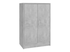 Zapatero de madera de ingeniería gris hormigón 60x35x92 cm ES758883
